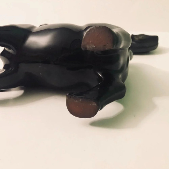 Vtg Redware Cow Sugar Bowl with Lid 5.5 Inch  Long Figurine - Picture 12 of 16